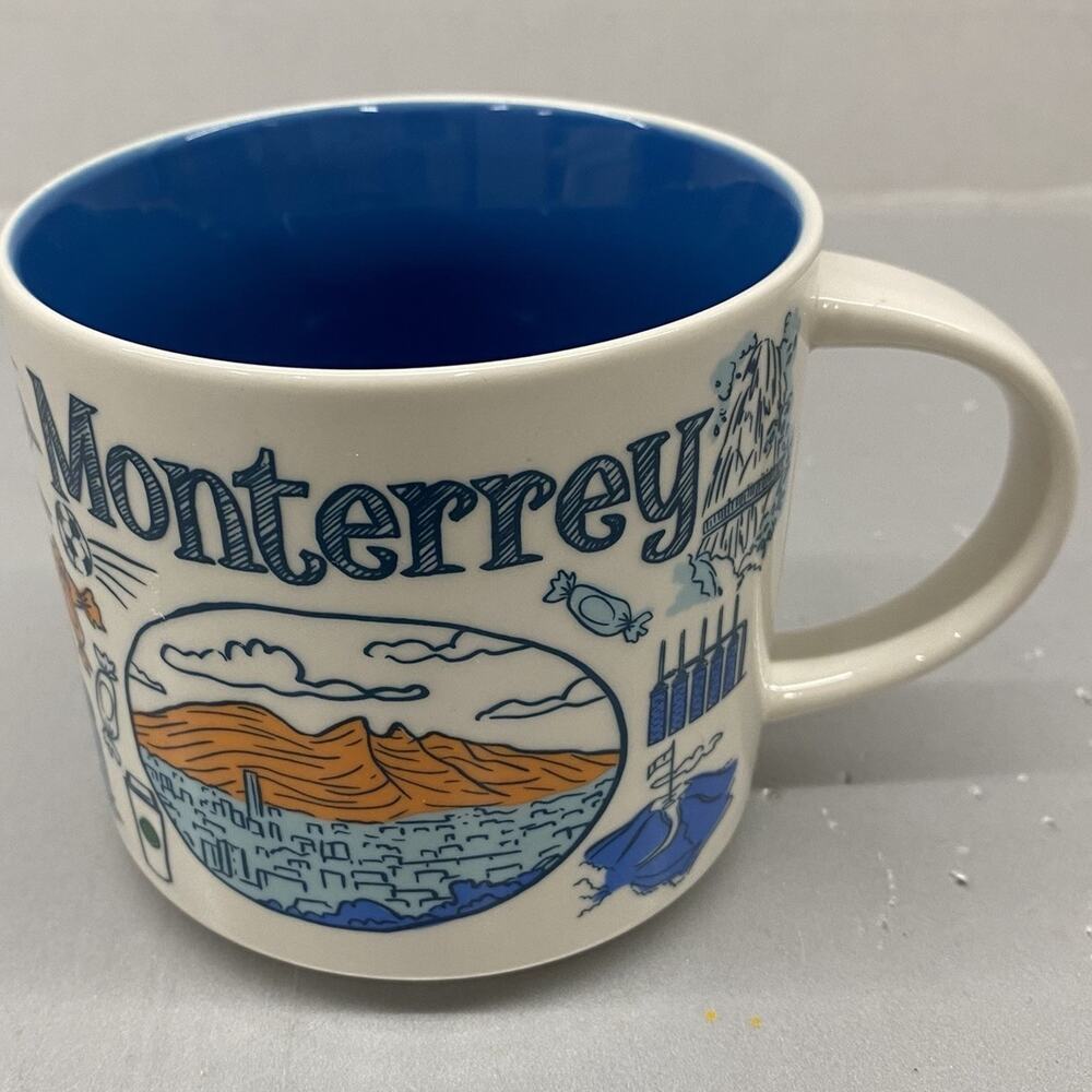 Starbucks Monterrey Mexico Been There Series 14 oz Mug Blue Orange 2022
